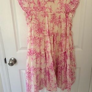 Floral Pink and Cream Dress